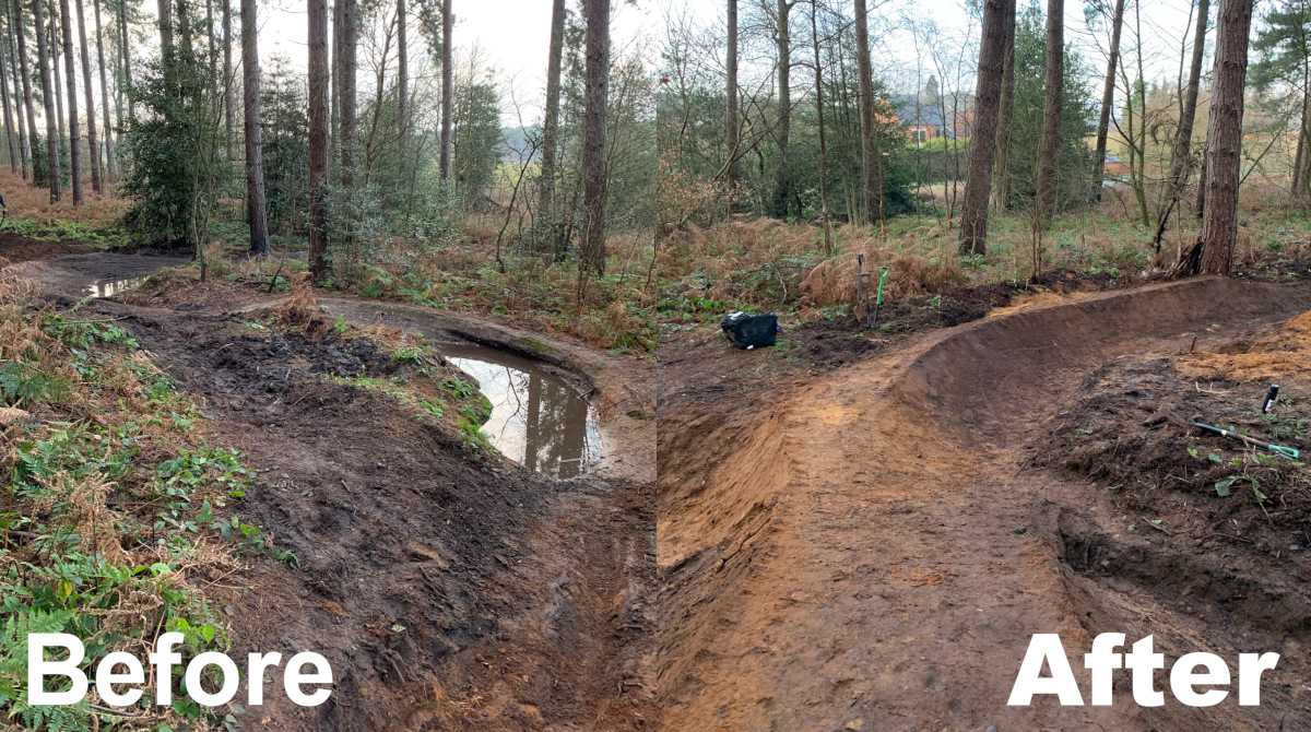 Picture of flooded berm